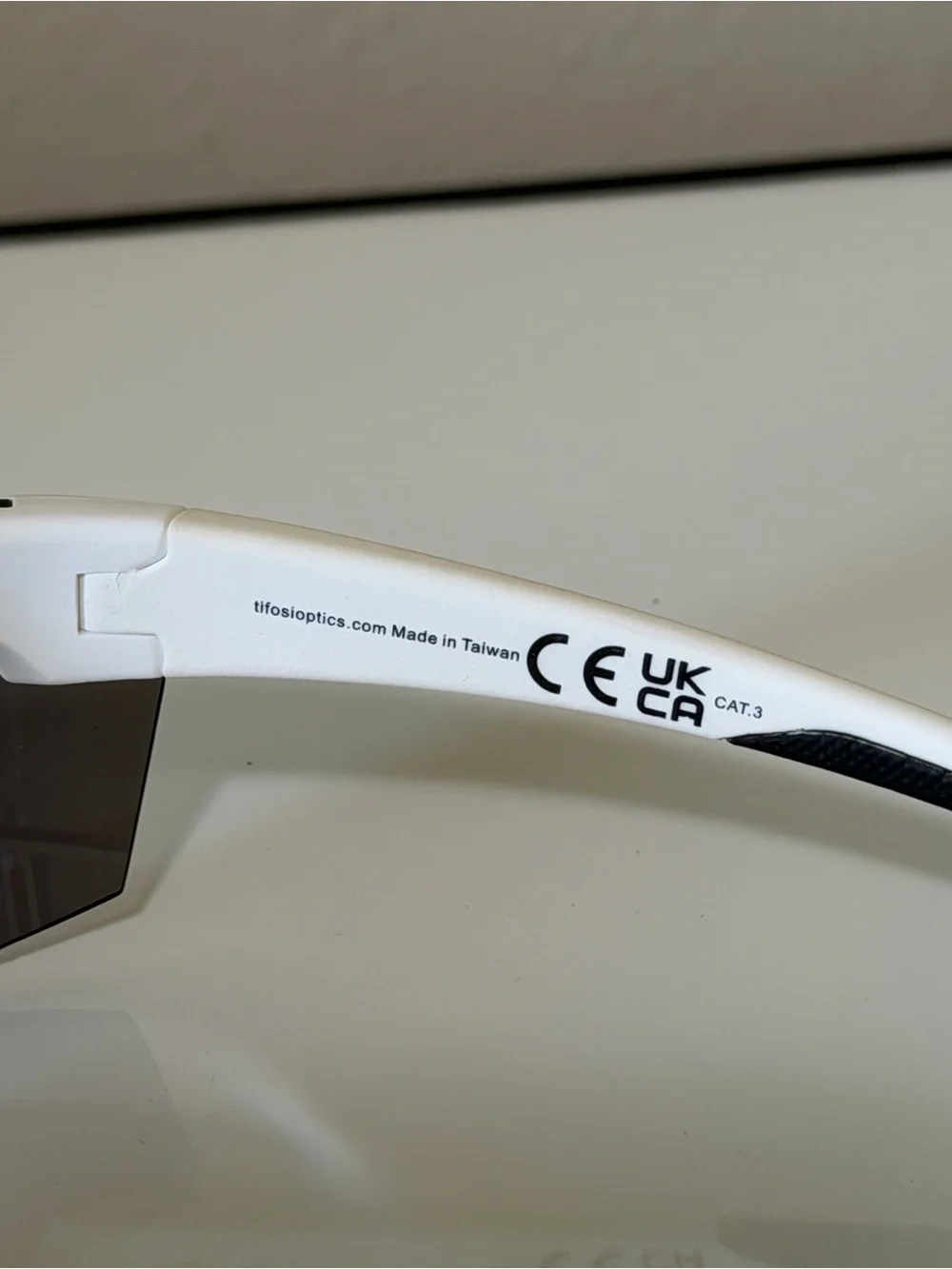 Tifosi Optics White Frame Blue Mirrored Lens Sport Sunglasses